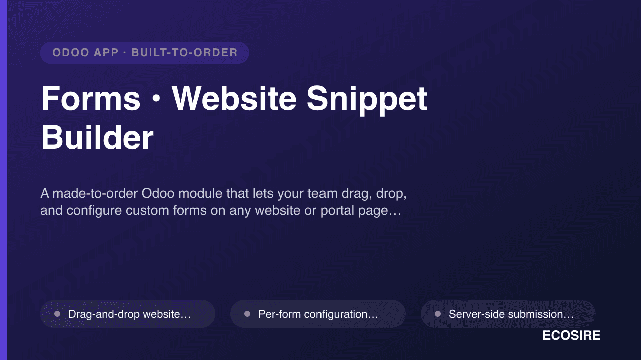 Forms • Website Snippet Builder