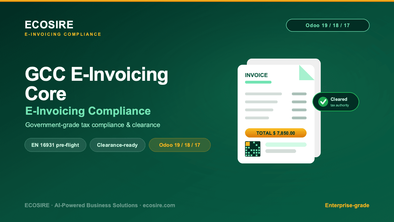 ECOSIRE GCC E-Invoicing | Core Engine — Country-agnostic GCC e-invoicing engine: UBL 2