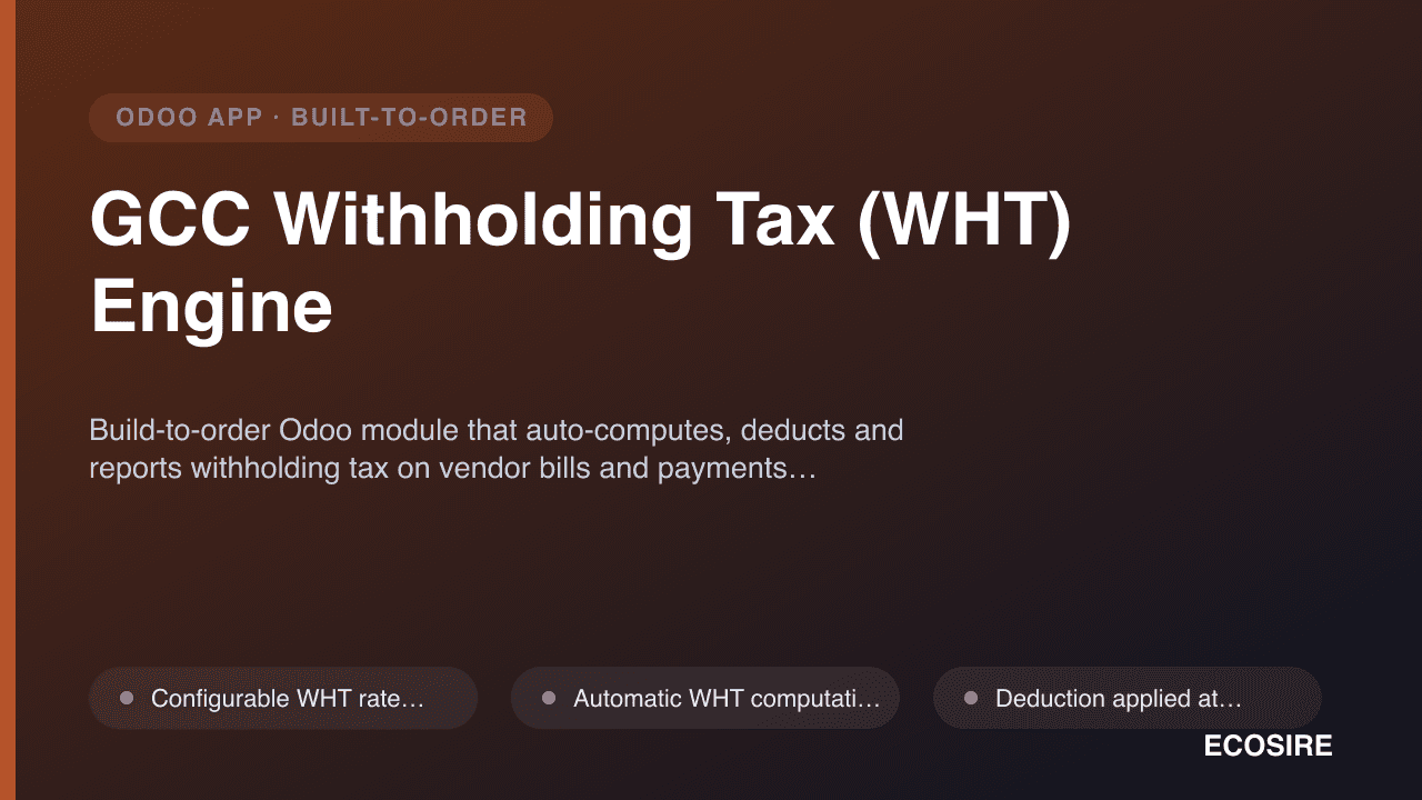 GCC Withholding Tax (WHT) Engine