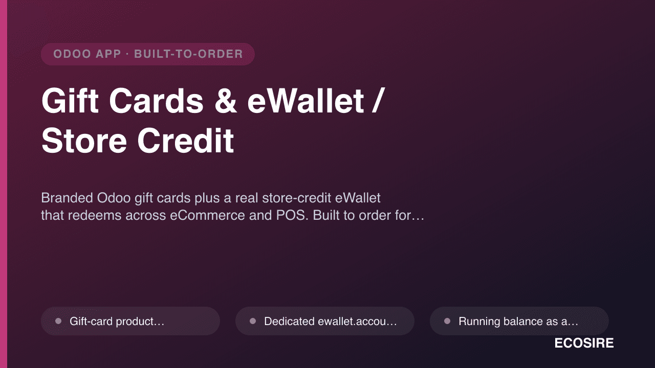 Gift Cards & eWallet / Store Credit