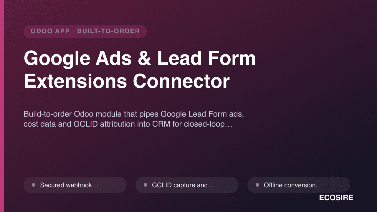 Google Ads & Lead Form Extensions Connector