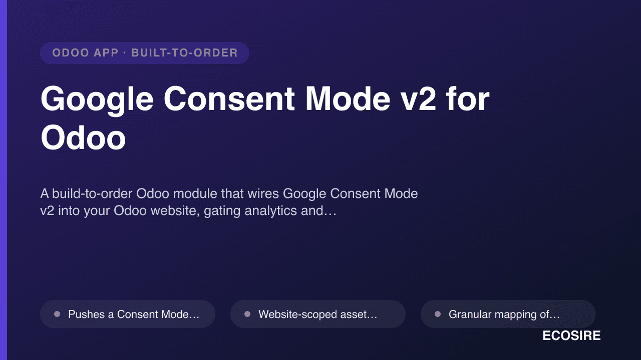 Google Consent Mode v2 for Odoo