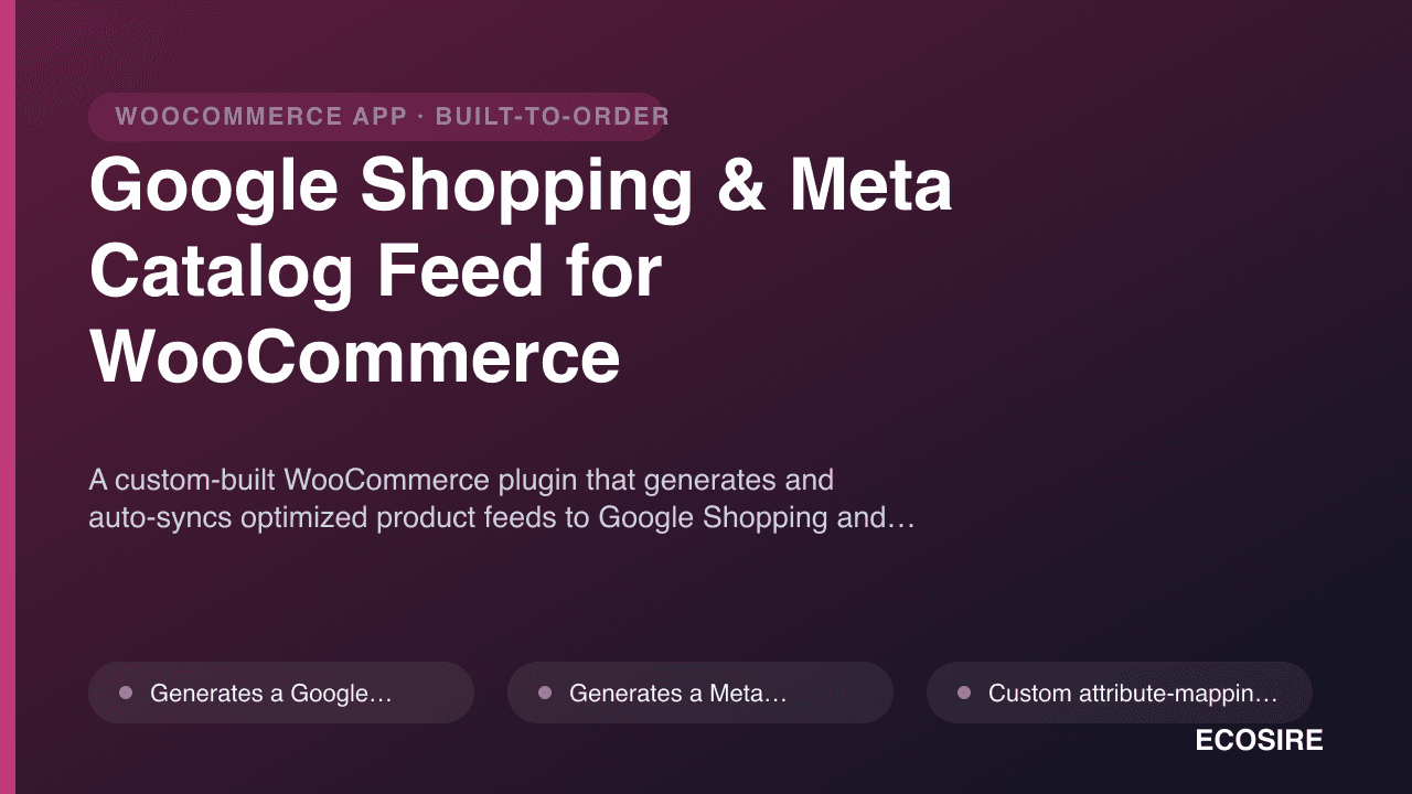 Google Shopping & Meta Catalog Feed for WooCommerce