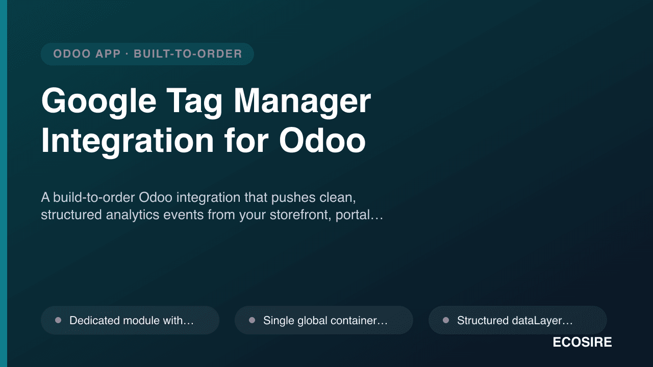 Google Tag Manager Integration for Odoo