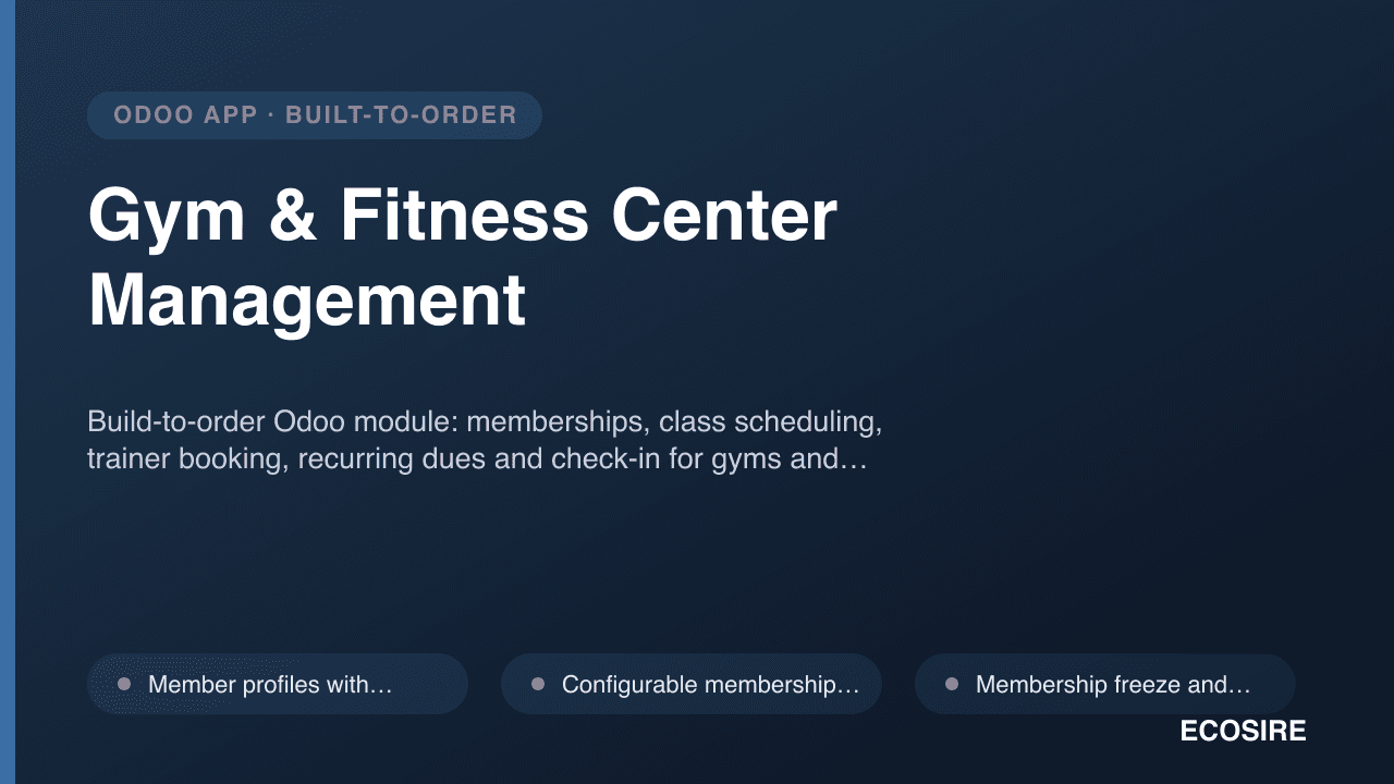Gym & Fitness Center Management
