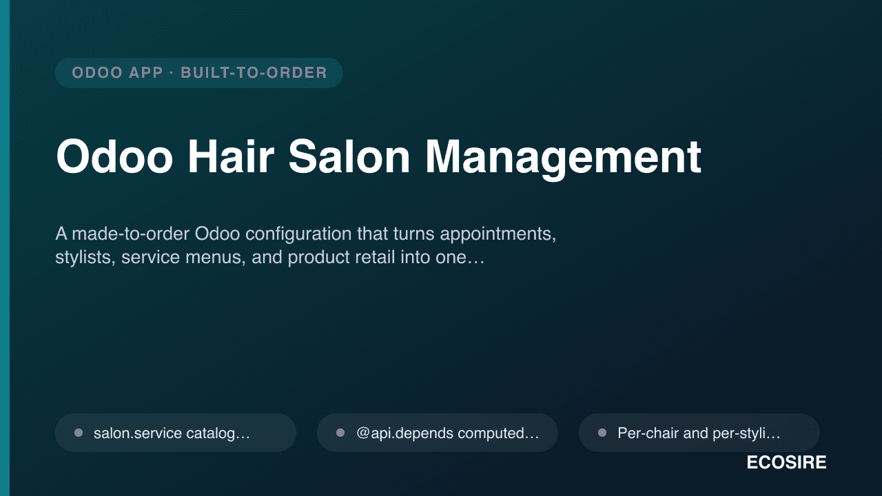 Odoo Hair Salon Management