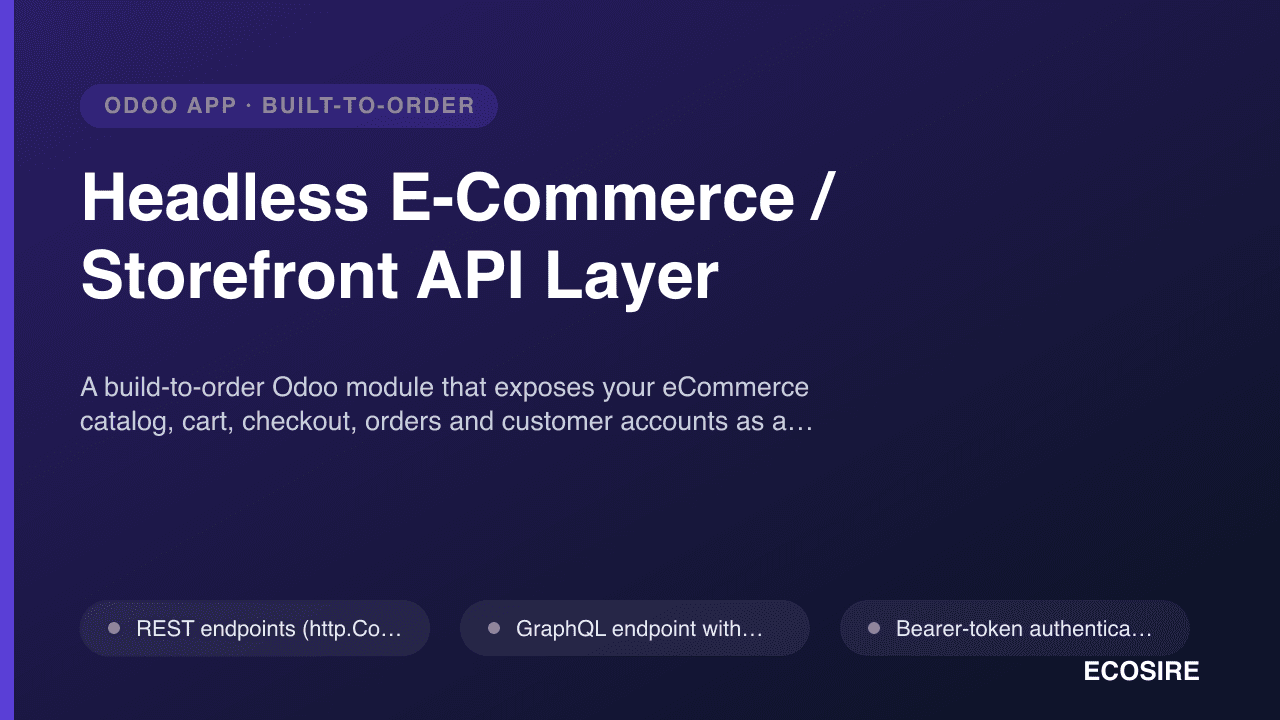 Headless E-Commerce / Storefront API Layer