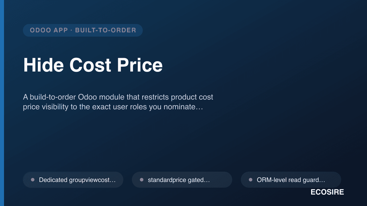 Hide Cost Price