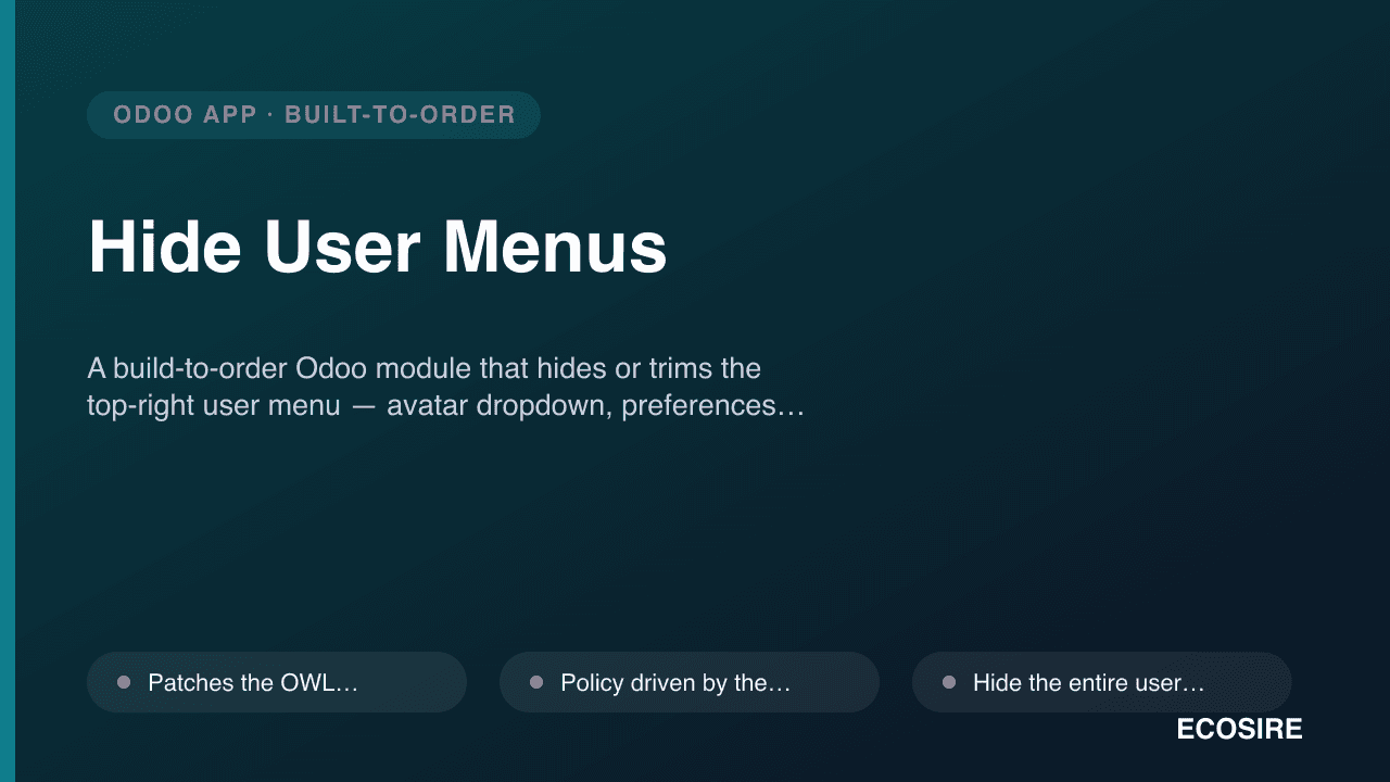 Hide User Menus