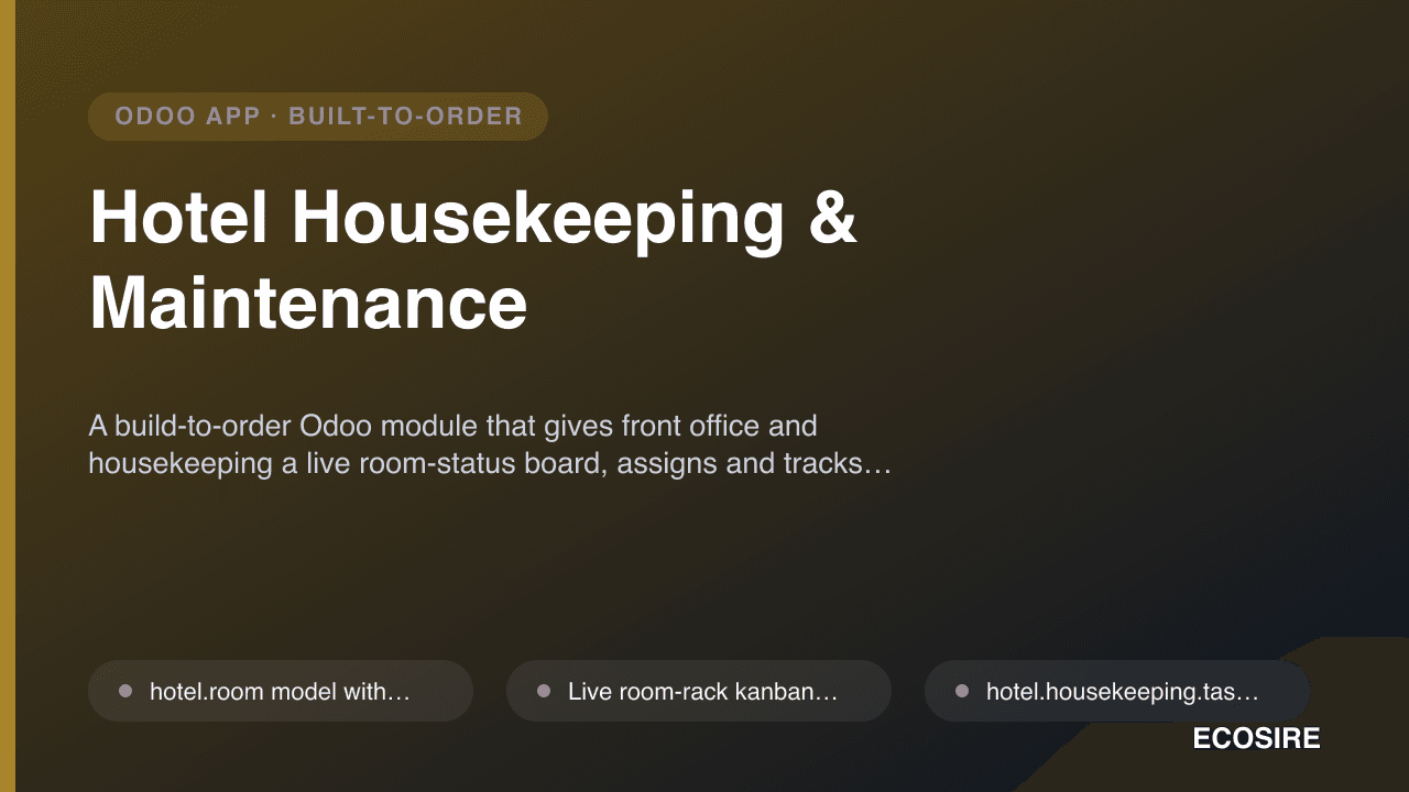 Hotel Housekeeping & Maintenance
