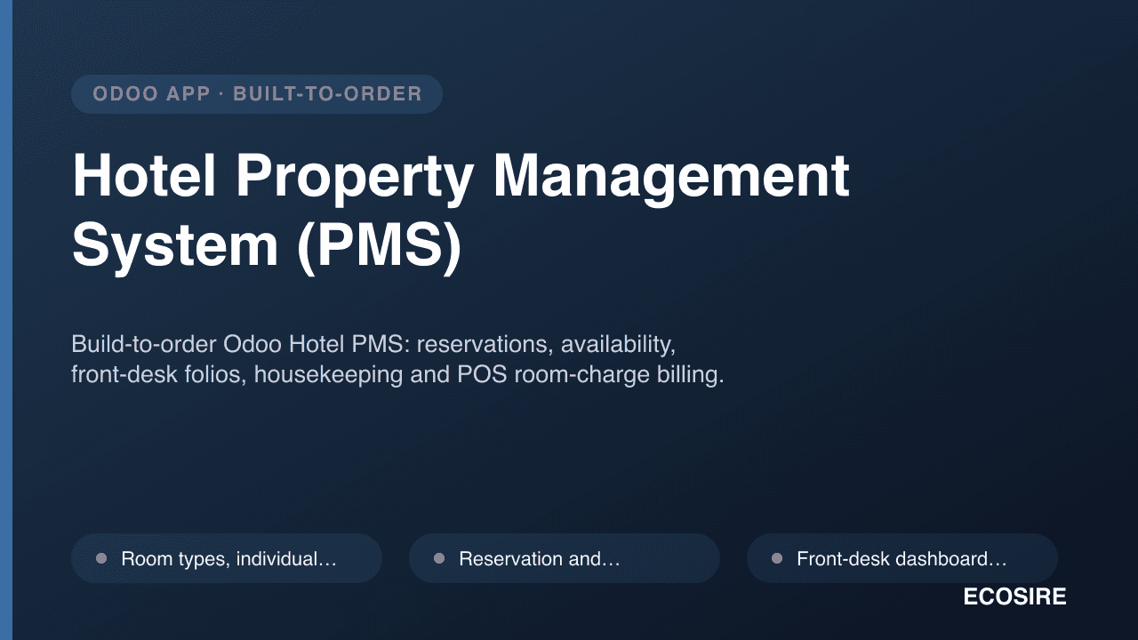 Hotel Property Management System (PMS)