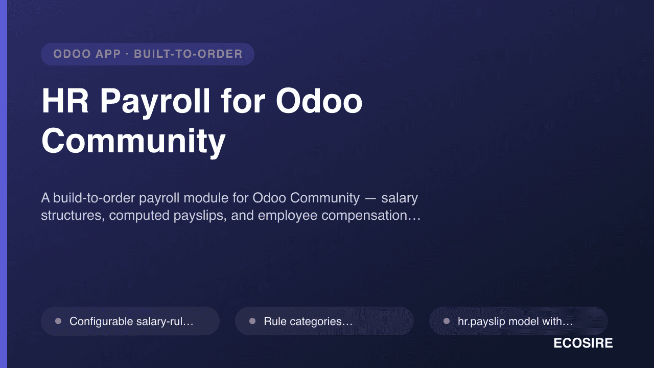 HR Payroll for Odoo Community