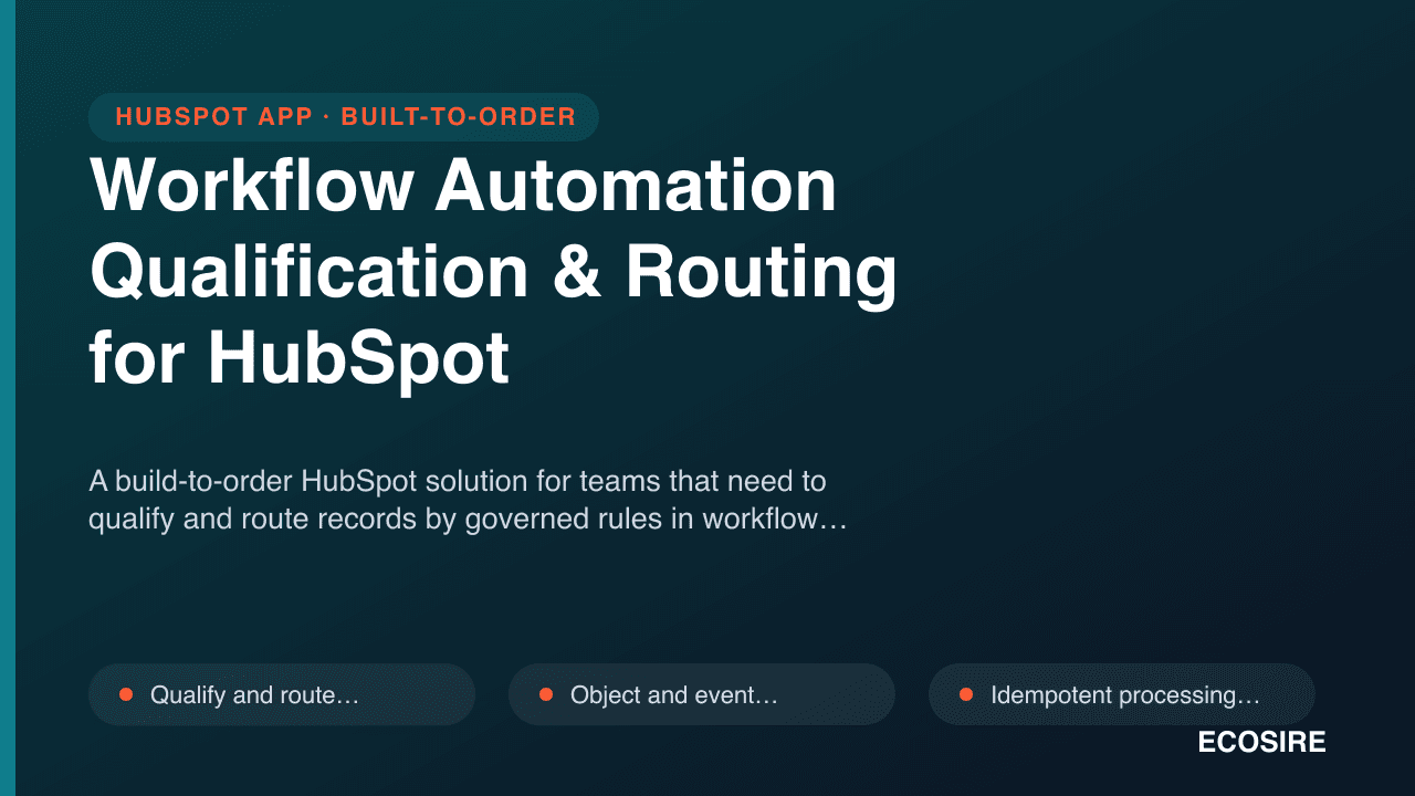 Workflow Automation Qualification & Routing for HubSpot