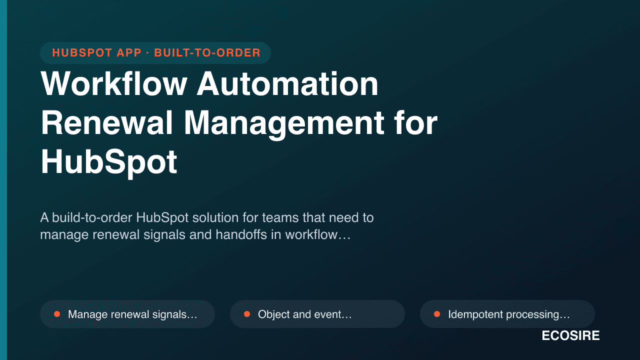 Workflow Automation Renewal Management for HubSpot