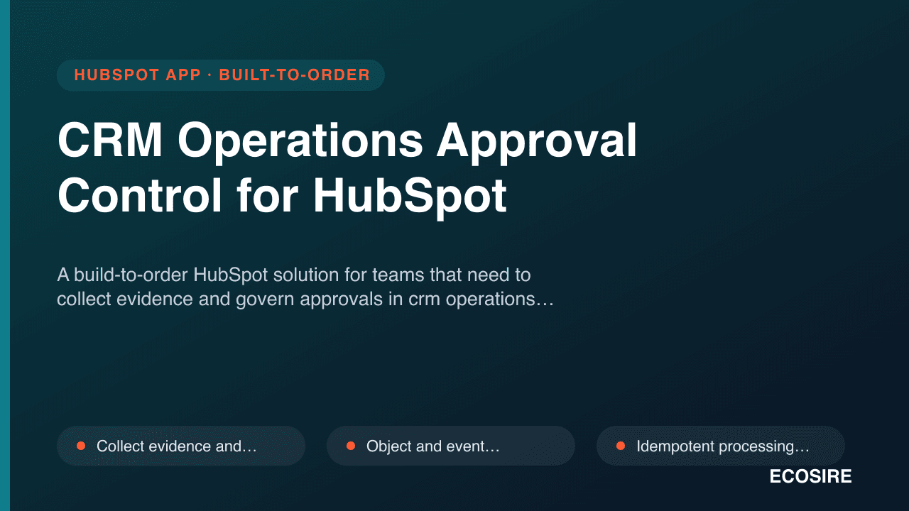 CRM Operations Approval Control for HubSpot