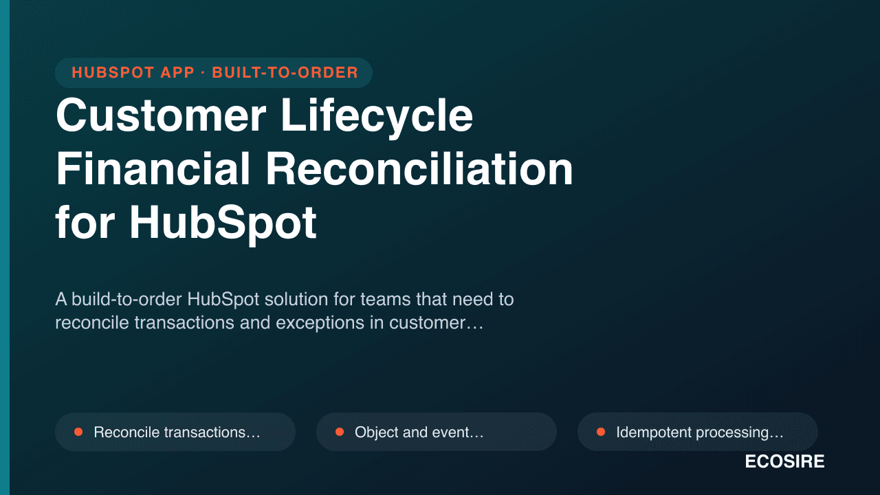 Customer Lifecycle Financial Reconciliation for HubSpot