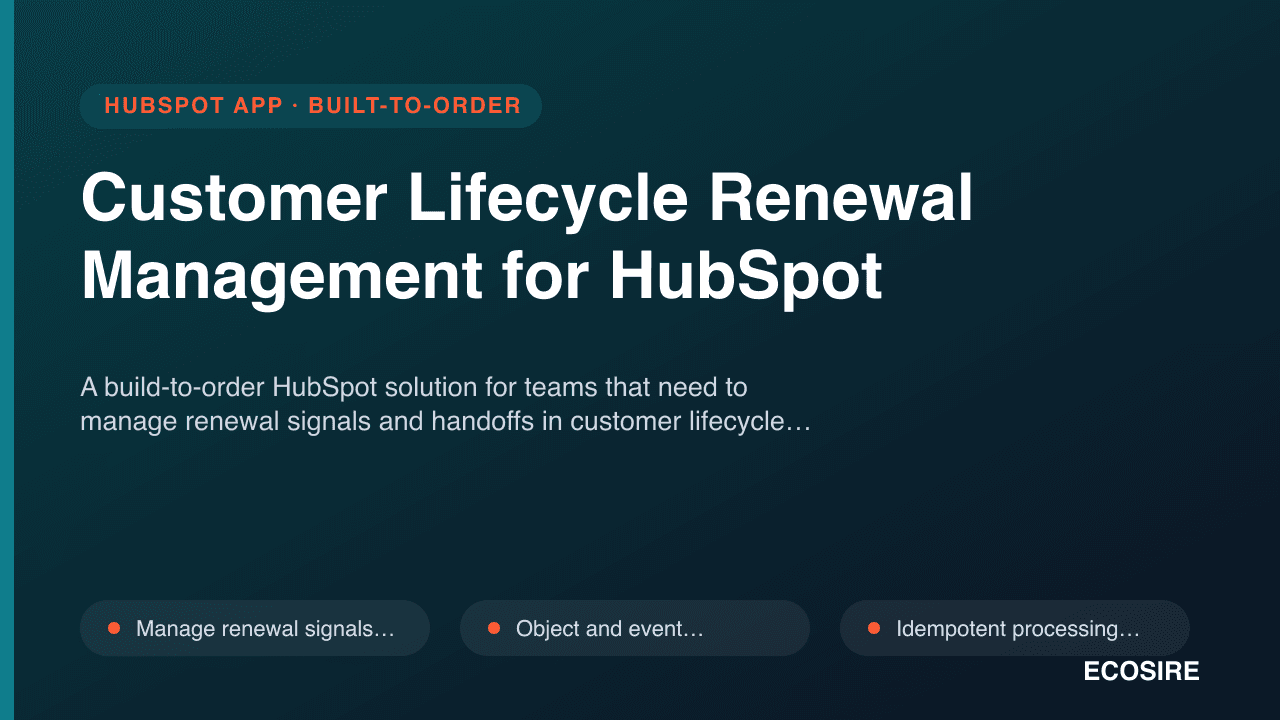 Customer Lifecycle Renewal Management for HubSpot