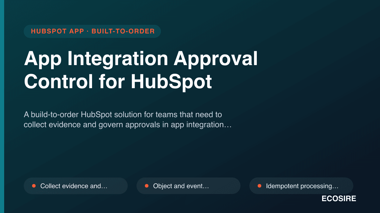 App Integration Approval Control for HubSpot
