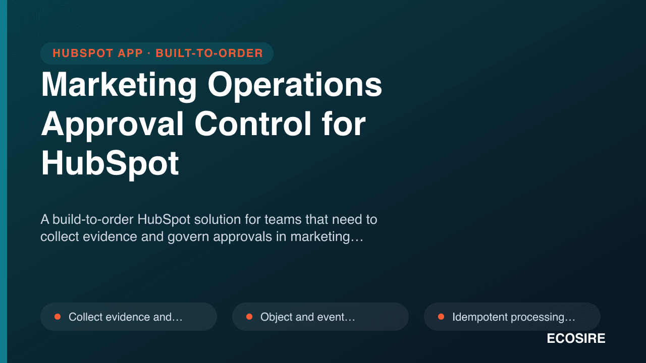 Marketing Operations Approval Control for HubSpot