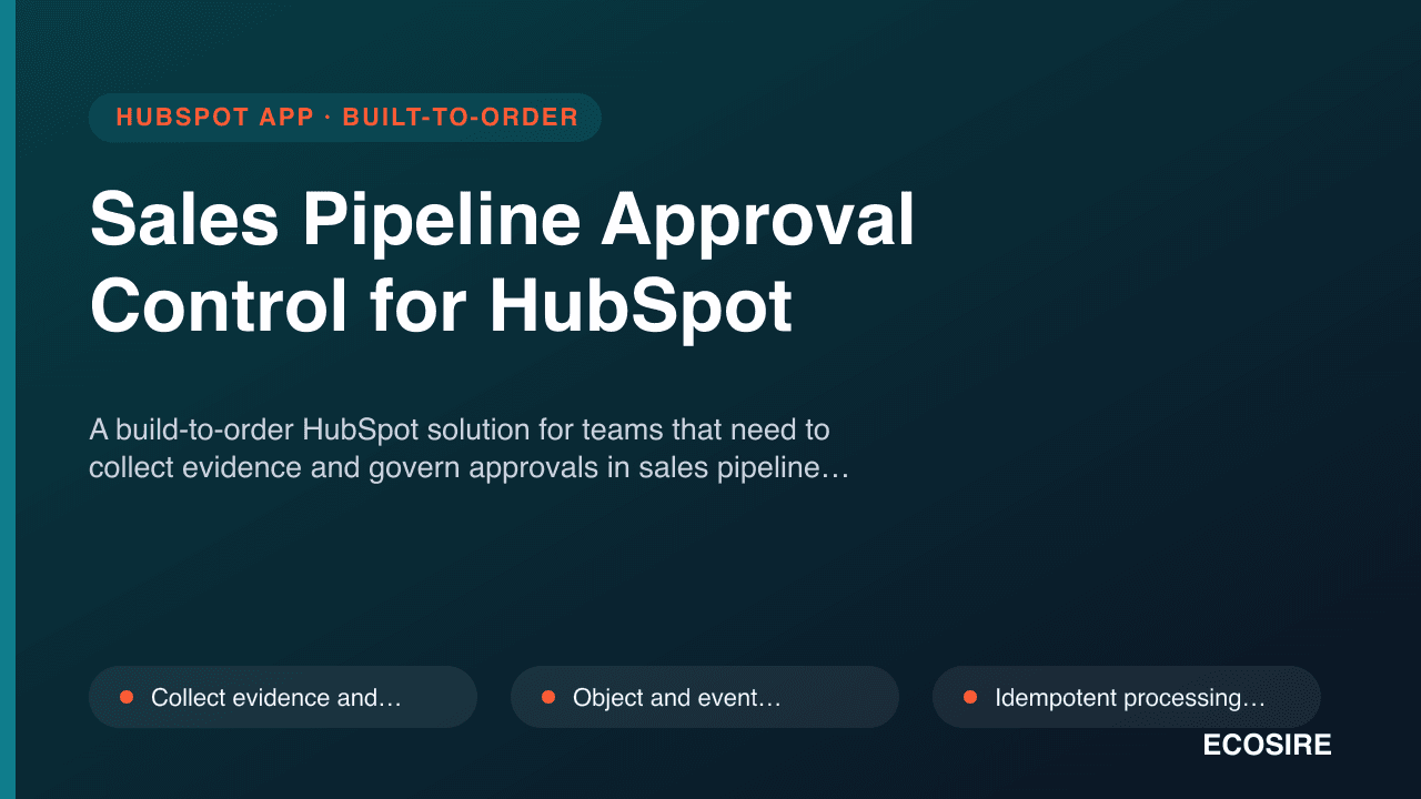 Sales Pipeline Approval Control for HubSpot