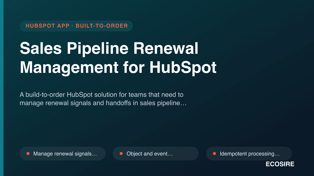 Sales Pipeline Renewal Management for HubSpot