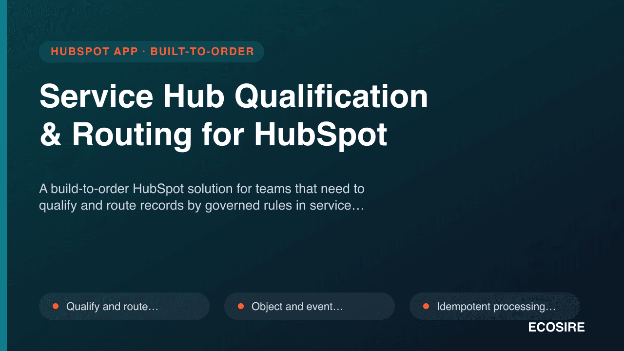 Service Hub Qualification & Routing for HubSpot
