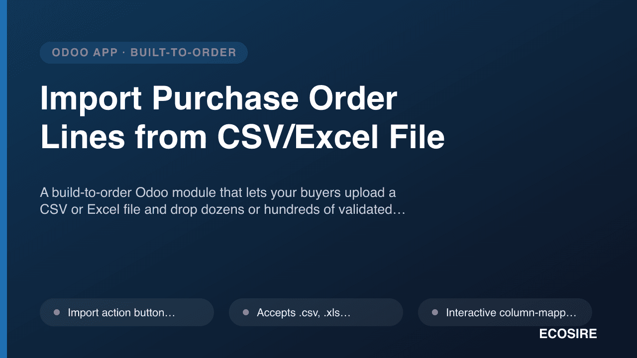 Import Purchase Order Lines from CSV/Excel File