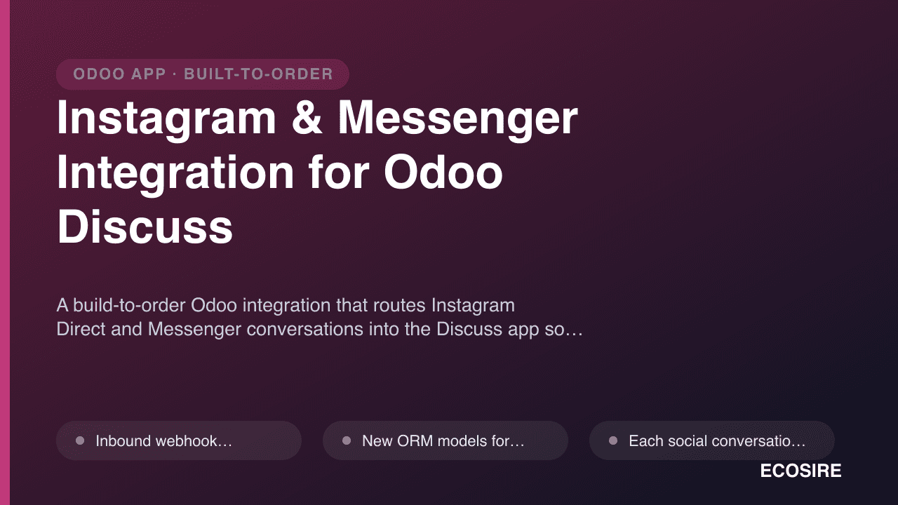 Instagram & Messenger Integration for Odoo Discuss