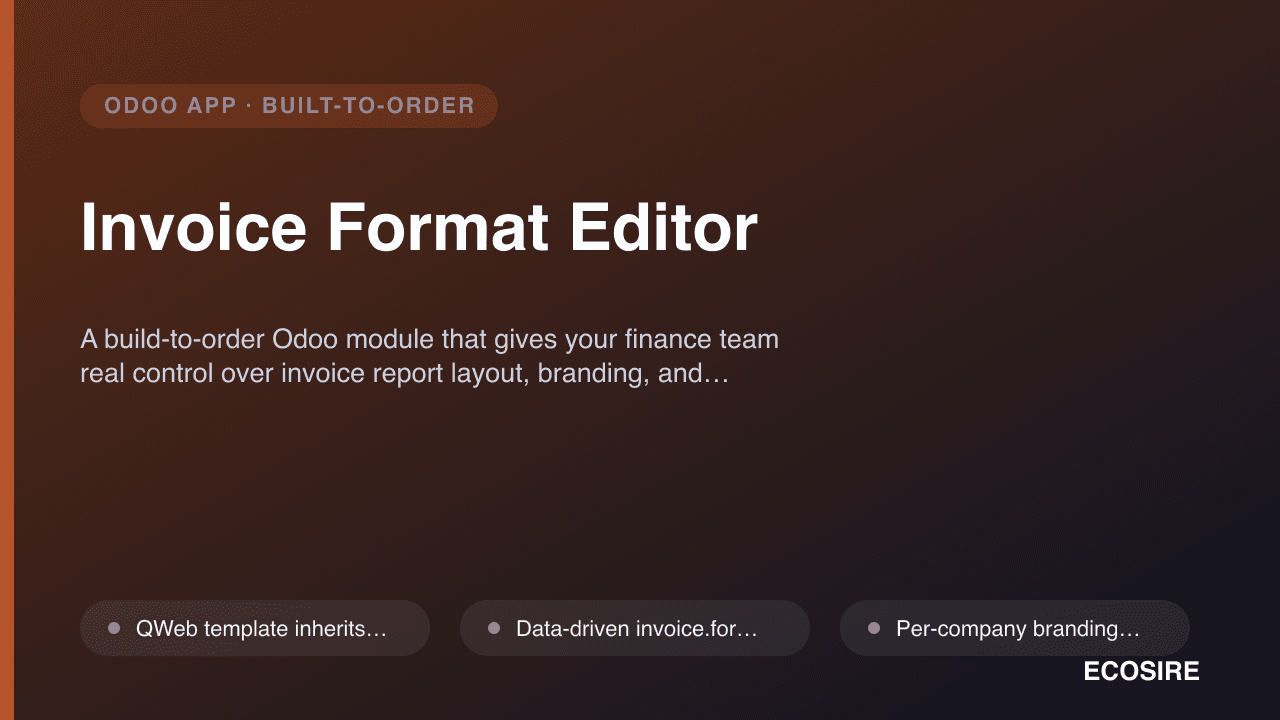 Invoice Format Editor