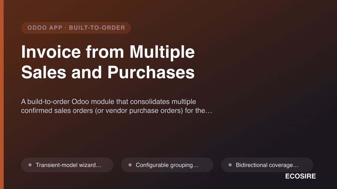 Invoice from Multiple Sales and Purchases