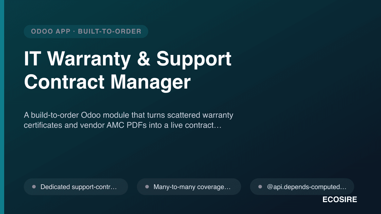 IT Warranty & Support Contract Manager