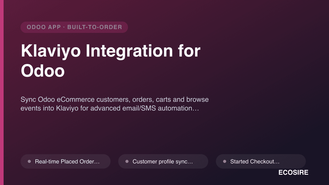 Klaviyo Integration for Odoo