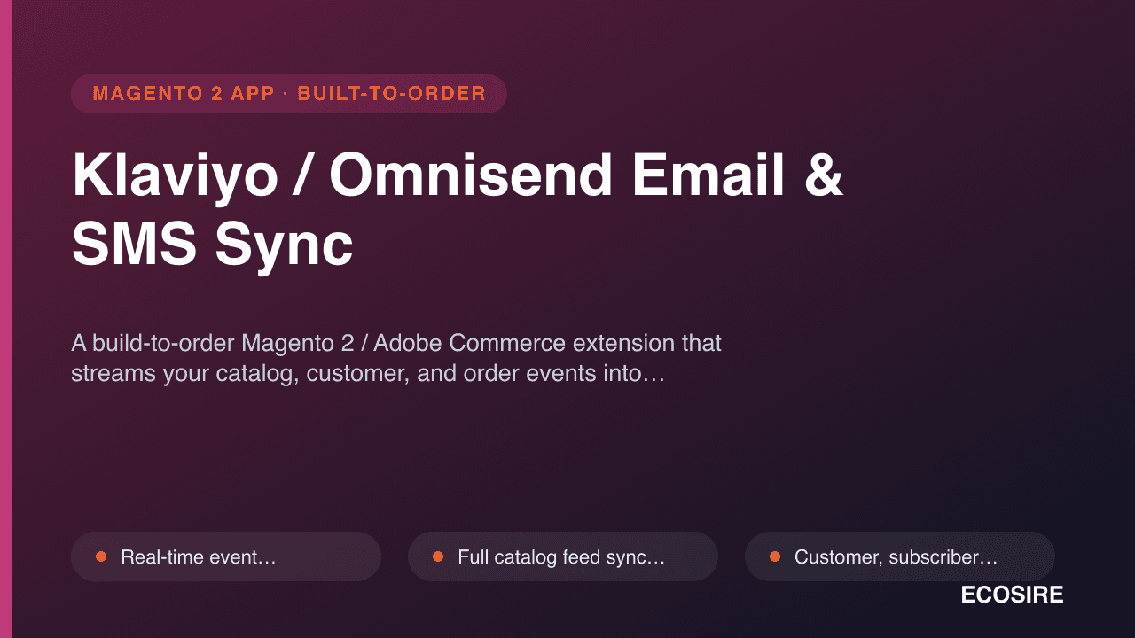 Klaviyo / Omnisend Email & SMS Sync