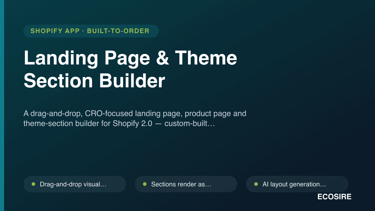 Landing Page & Theme Section Builder