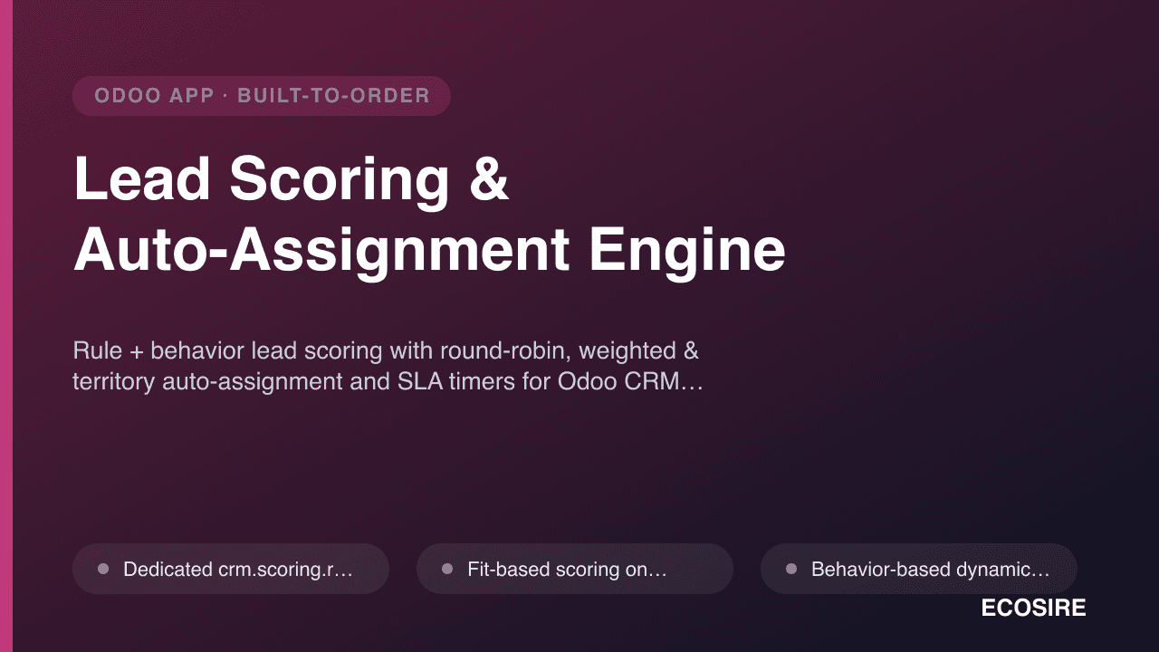 Lead Scoring & Auto-Assignment Engine