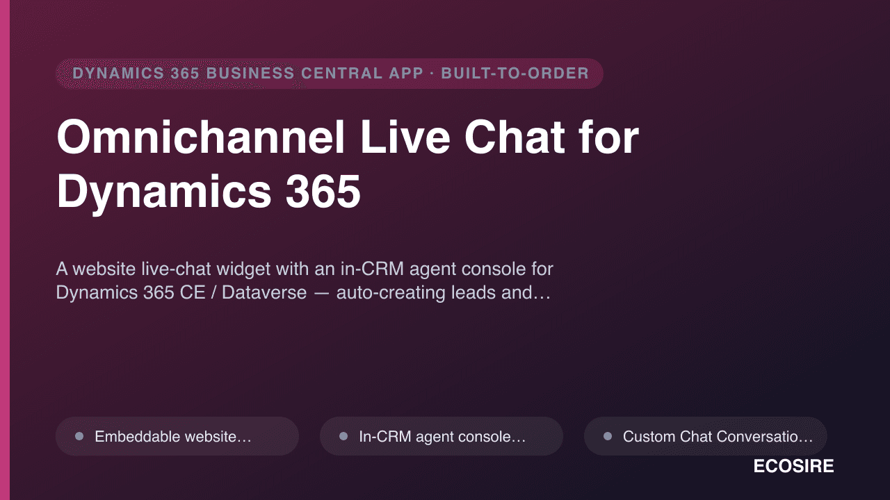 Omnichannel Live Chat for Dynamics 365