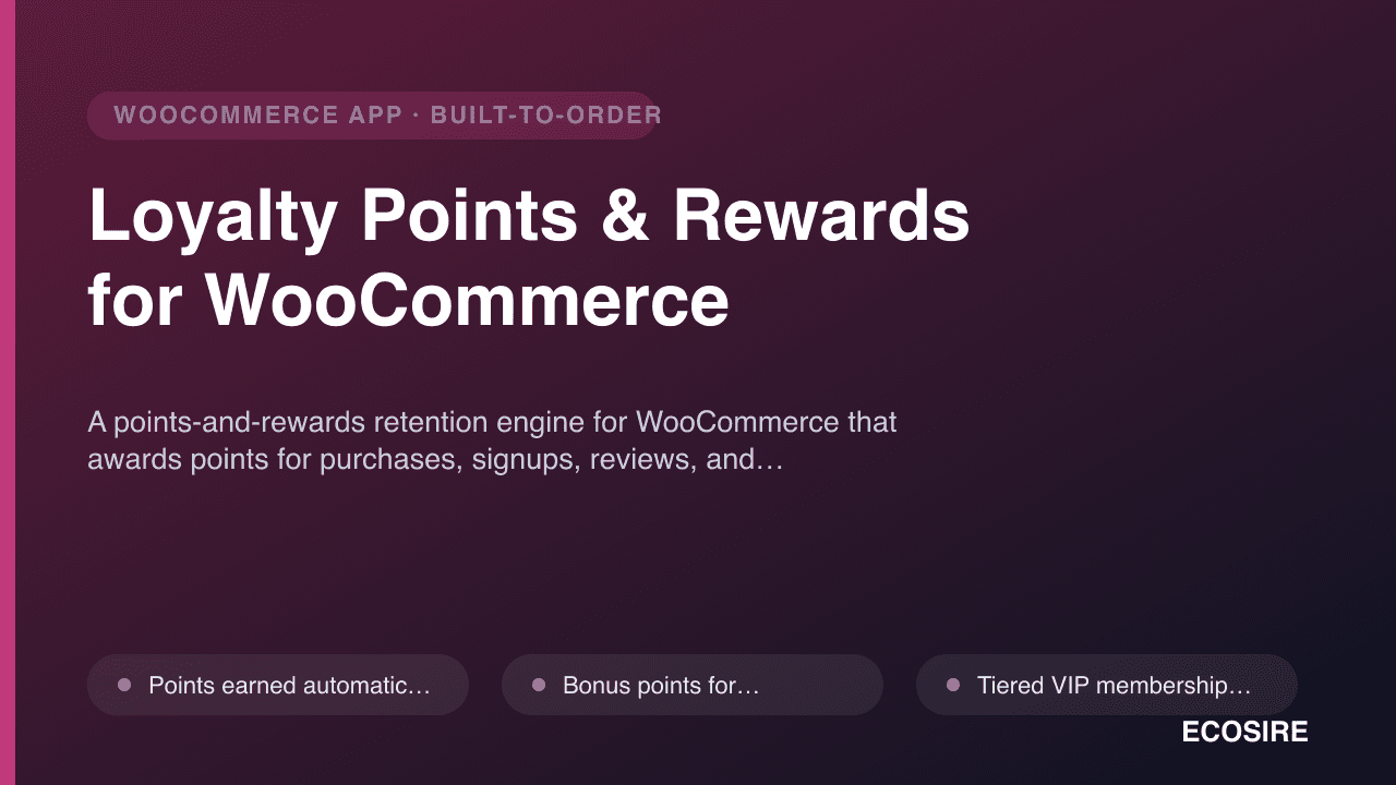 Loyalty Points & Rewards Program