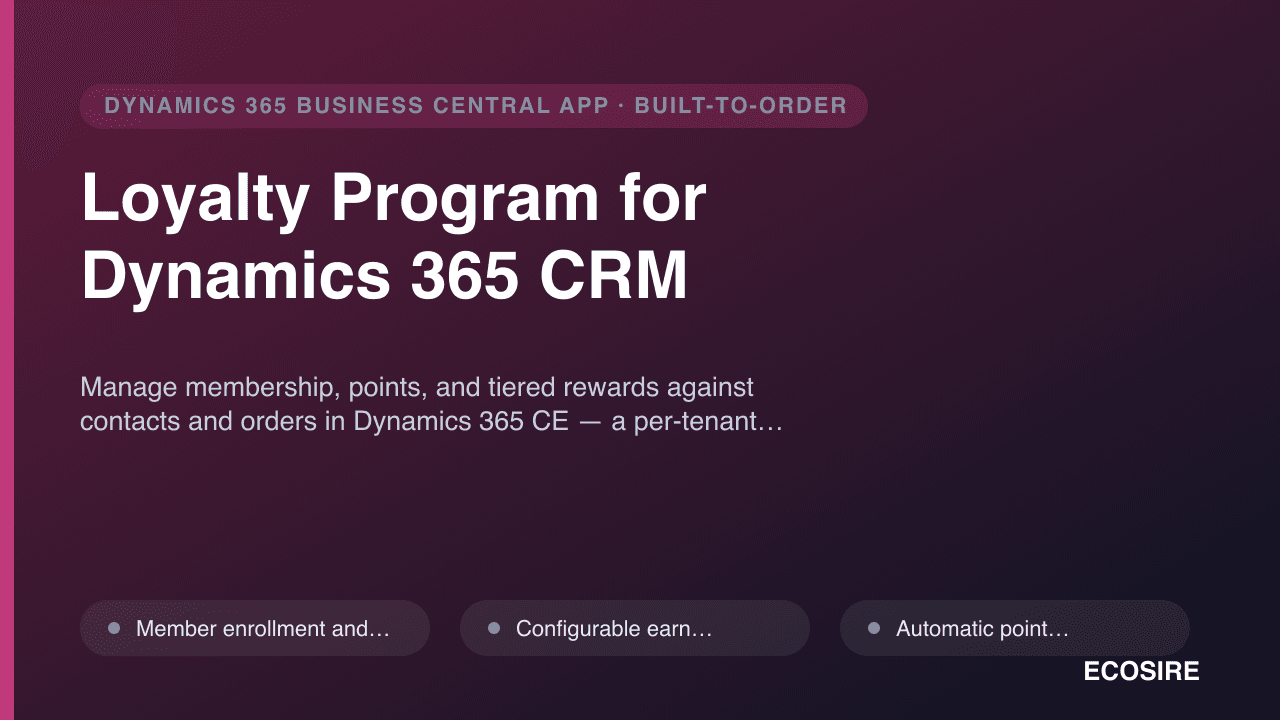 Loyalty Program for Dynamics 365 CRM