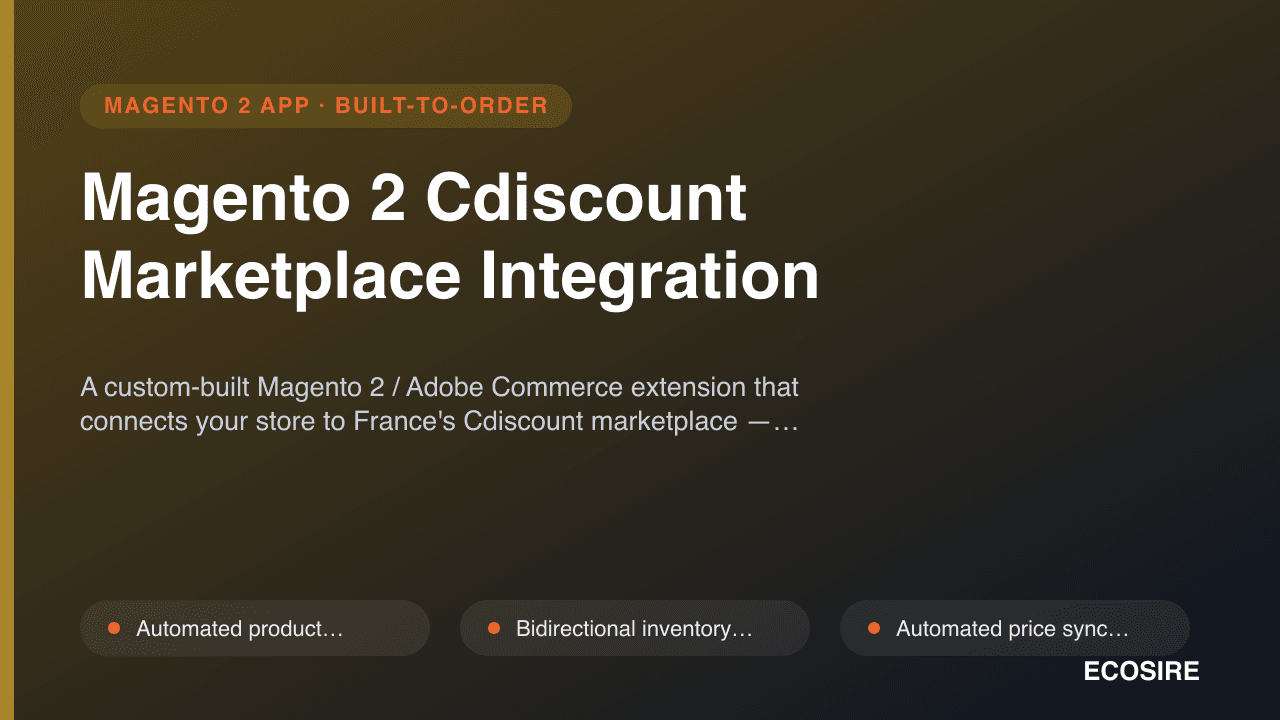 Magento 2 Cdiscount Marketplace Integration