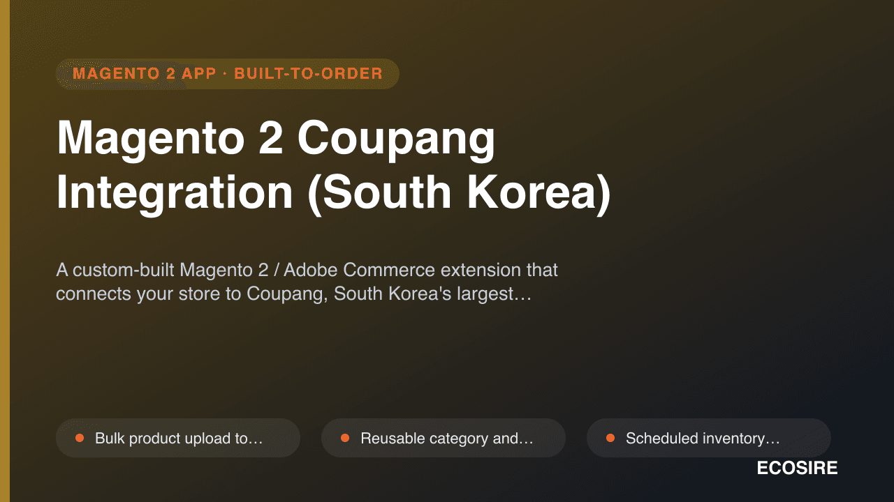 Magento 2 Coupang Integration (South Korea)