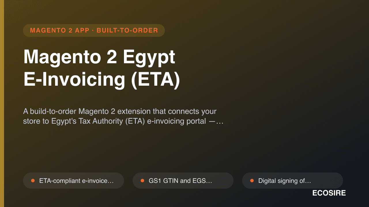 Magento 2 Egypt E-Invoicing (ETA)