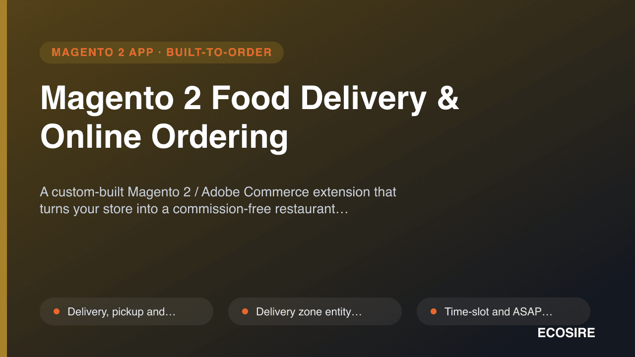 Magento 2 Food Delivery & Online Ordering