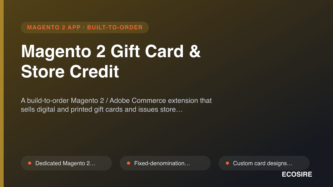 Magento 2 Gift Card & Store Credit