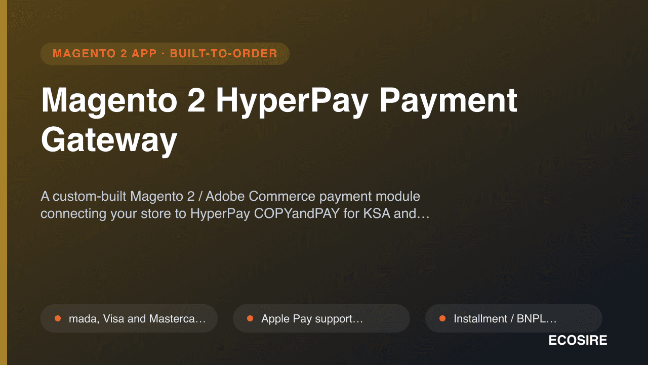 Magento 2 HyperPay Payment Gateway