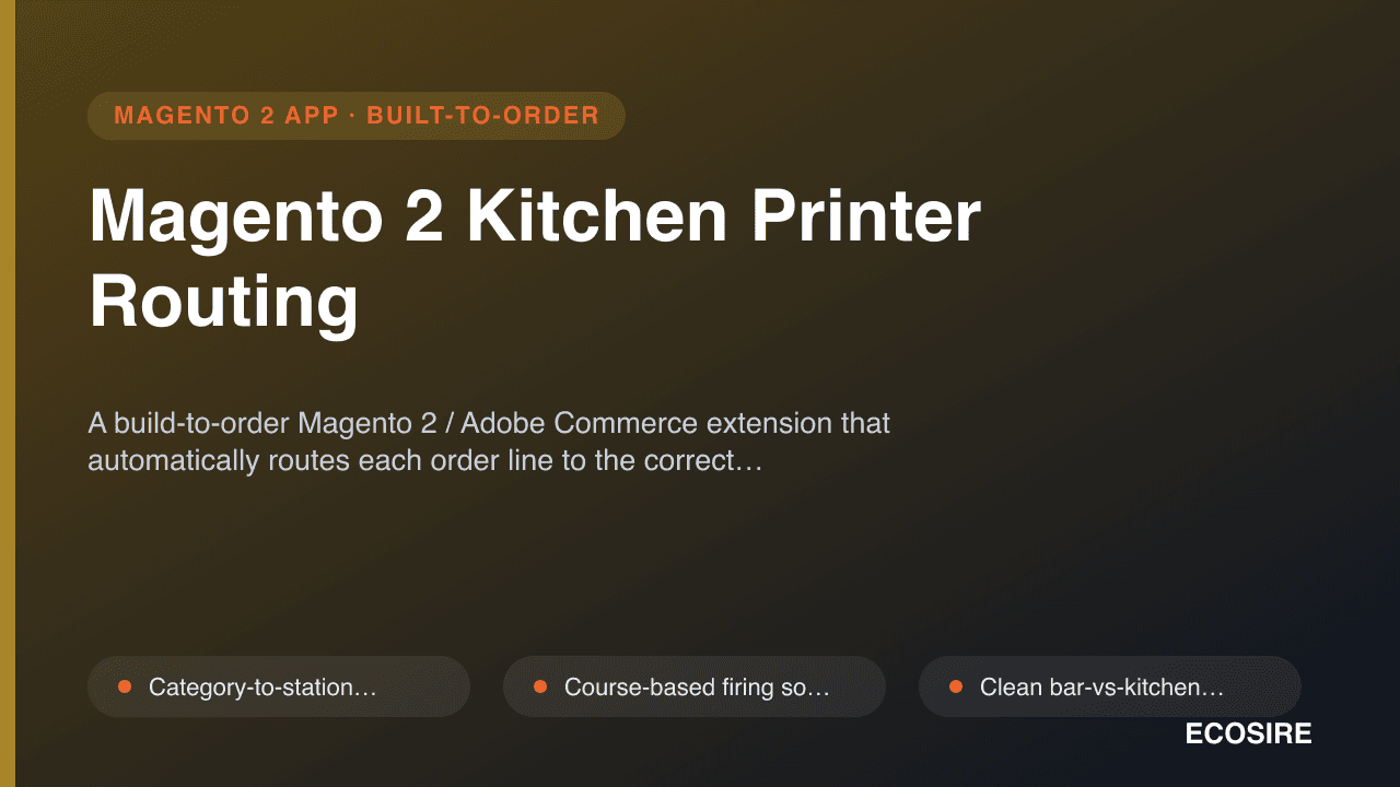 Magento 2 Kitchen Printer Routing