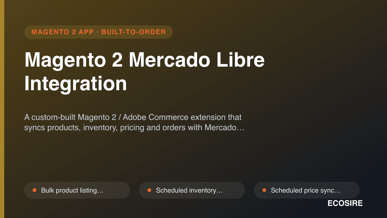 Magento 2 Mercado Libre Integration