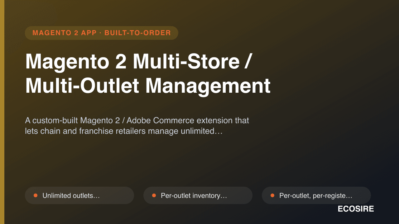 Magento 2 Multi-Store / Multi-Outlet Management