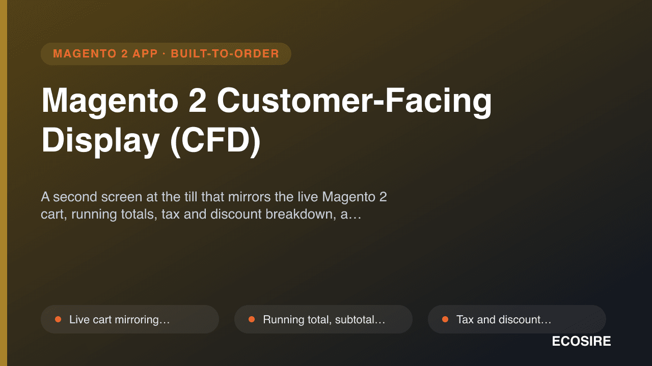 Magento 2 Customer-Facing Display (CFD)