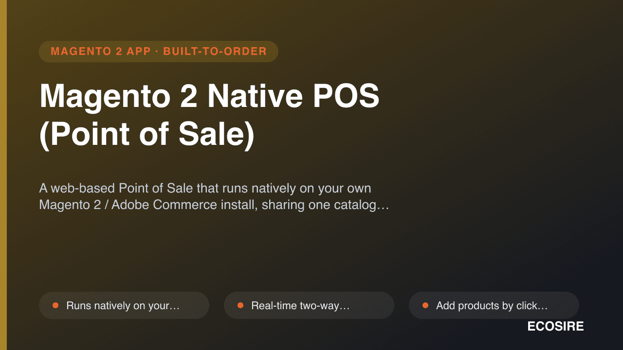 Magento 2 Native POS (Point of Sale)