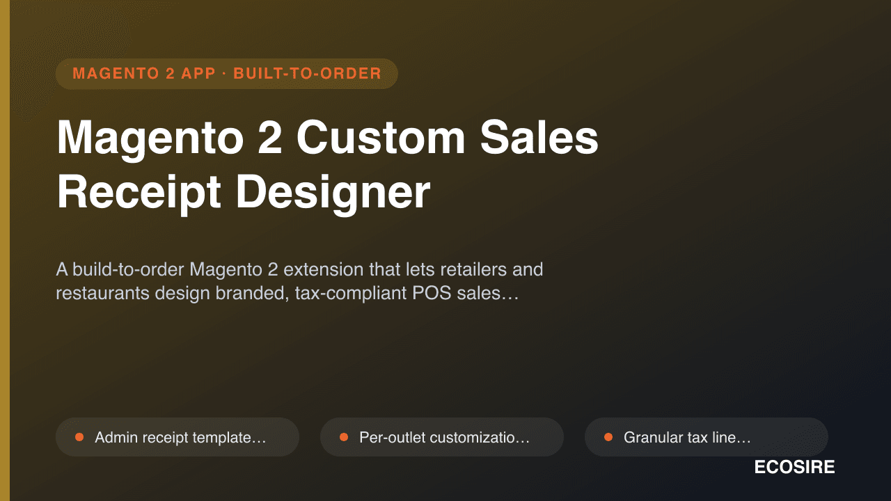 Magento 2 Custom Sales Receipt Designer